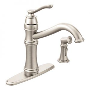 Moen Traditional Belfield Kitchen Faucet Spot Resist Stainless Finish MoenFaucetReplacementParts.FindOutMoreQjuickly