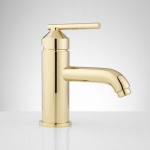 Moen Polished Brass Finish Single-Hole Bathroom Faucet